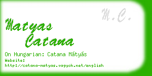 matyas catana business card